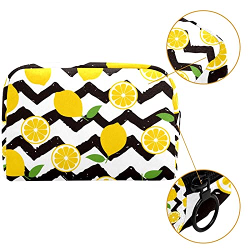 Limun na trokutskom valut trake uzorak male torbice za šminku za torbicu Travel Kozmetička torba