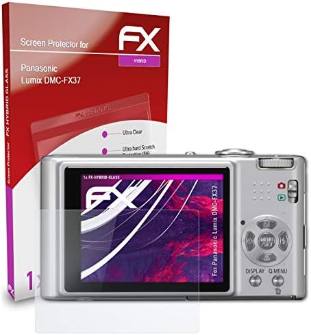 ATFolix plastični stakleni zaštitni film kompatibilan sa zaštitnim zaštitom od stakla Panasonic Lumix DMC-FX37, 9h hibridnog stakla FX-a za zaštitni ekran plastike