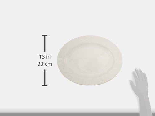 Lenox Opal Innocence izrezbareni tanjur, 0,48 lb, bijeli