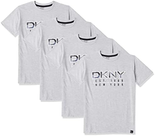 DKNY Boys kratki rukav grafički Tee T-Shirt, LT Grey Heather, 7