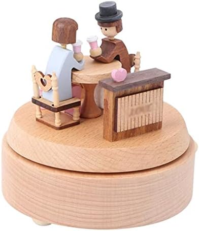 TFIIEXFL Drvena muzička kutija Ručno izrađena prekrasna ljubavna muzička kutije Vjenčani rođendanski poklon