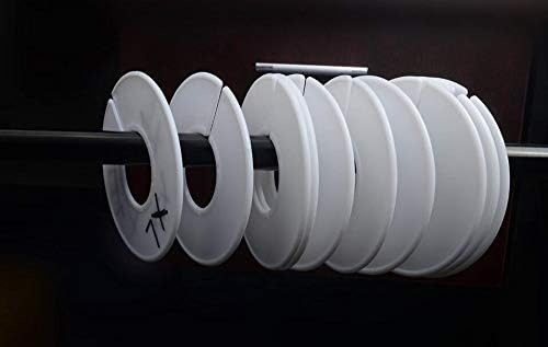 Upstore 10pcs plastični odjevni nosač razdjelnik bijeli okrugli vješalica dijeli ormar za obnavljanje