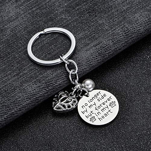 Bespmossp Pet Cat Pas Memorial Keychain Heart Keychain pokloni za vlasnika kućnih ljubimaca Dog Mom Tata sjećanja sjećanja ...