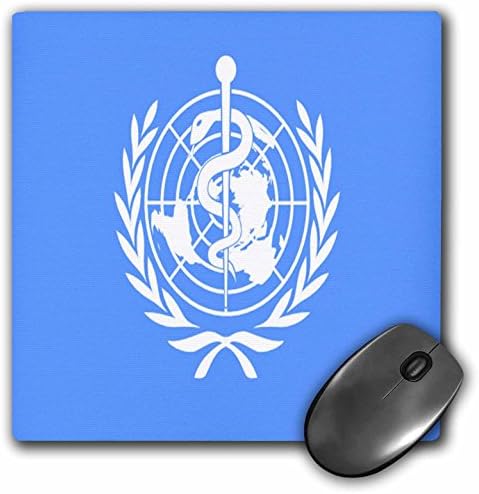 3Droza 8 x 8 x 0,25 inča jastučić za miša Svjetska zdravstvena organizacija zastava