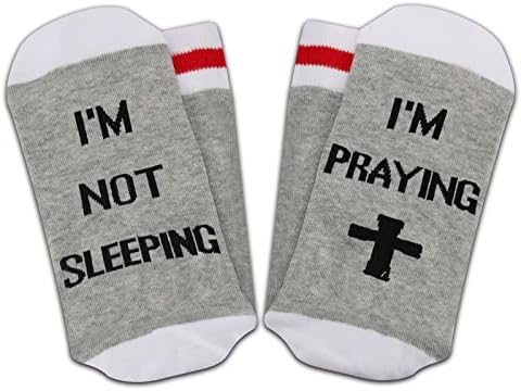 ZJXHPO Christian Faith Socks Deacon Socks ne spavam Molim se za poklon zahvalnosti Pastoru čarapa