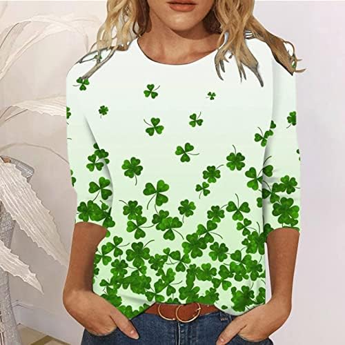 Jesen Ljetna grafička bluza tinejdžerke 2023 Moda 3/4 rukav pamuk Crewneck Capriti casual top majica za