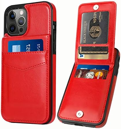 Seabaras iPhone 14 Pro novčanik slučaj sa kreditnom karticom držač slučaj za žene muškarci PU Koža novčanik