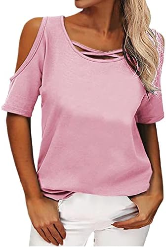 Pakovanje košulja za žene ženske Casual majice V izrez prugasti kratki rukav u boji blok vrhovi Burnout majice