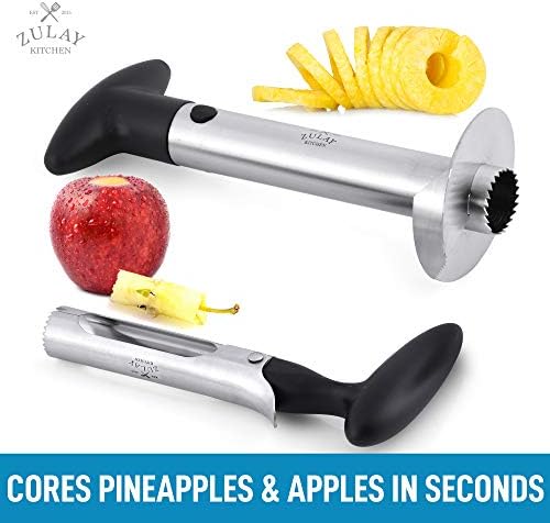 Zulay Kitchen ananas i jabuka Corer Combo-Nerđajući čelik ananas Corer i alat za rezanje-ergonomski alat za jezgro jabuke i rezač ananasa za jednostavno uklanjanje jezgra
