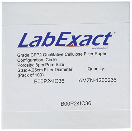 LabExact 1200236 Grade Cfp2 kvalitativni celulozni Filter papir, 8µm, 4.2 cm