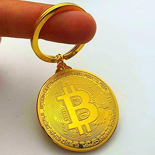 Kriptovaluta Bitcoin privjesak za ključeve fizička komemorativna medalja pozlaćeni komemorativni novčić kopija novčića sa zaštitnim kućištem lični kolekcionarski novčić