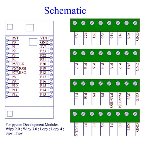 Ploča modula za proboj vijčanog terminala za Pycom WiPy LoPy SiPy FiPy