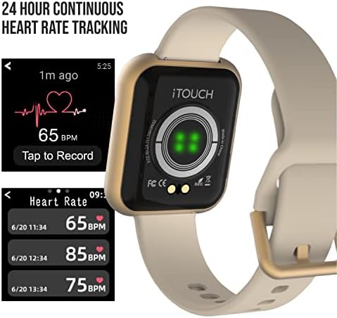 ITouch Air 3 SmartWatch fitness tracker sa gusjenicama za otkucaje srca, brojač koraka, obavijesti, monitor