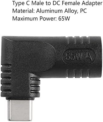Sinloon 65W PD DC 7,9mm x 5,5 mm Ženski ulaz na USB tipa C muški adapter za punjenje, uključen sa PD automatskim identifikacijskim indukcijskim čipom, za telefone, tablete, laptopi
