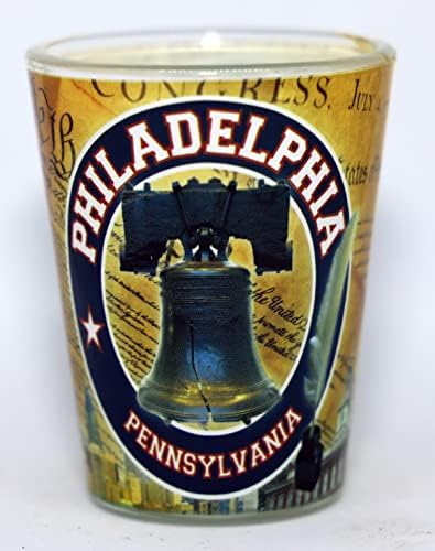 Philadelphia Pennsylvania Yellow Liberty Bell Shot Glass