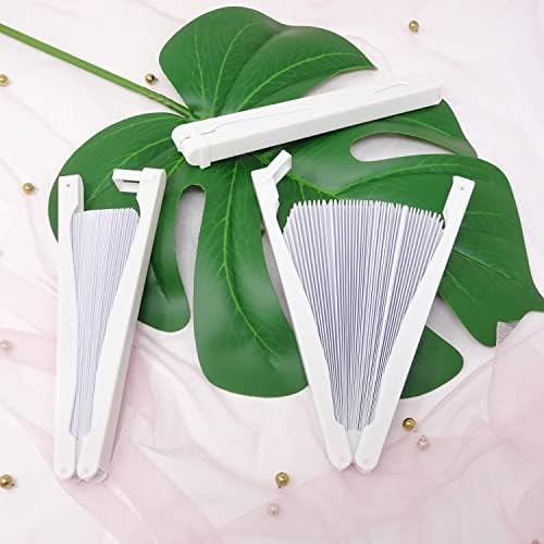 Honbay 12pcs preklopi ručni papir ventilatori za rođendan vjenčanih zabava okrugli oblikovani harmonijski navijači za zabavu