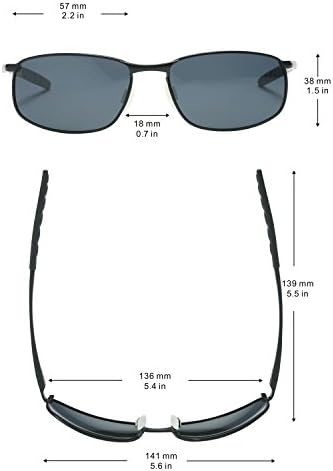 ZHILE polarizirane naočare za sunce za muškarce, metalni okvir sa 8-baznom krivuljom za pecanje sportske vožnje sa futrolom za naočare za sunce