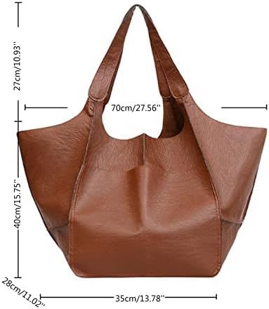 FVOWOH Hobo torbe za žene Nova jednobojna jednostavna Evropska i američka torba velika torba od meke kože crne torbe za žene