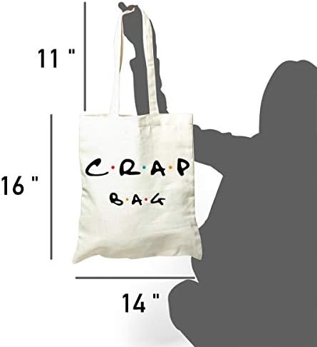 Funny Crap Bag prirodni pamuk višekratna torba za višekratnu upotrebu / prijatelji tema ekološka torba za kupovinu torba za rame Weekender Bag pokloni za žene muškarce najbolji prijatelji