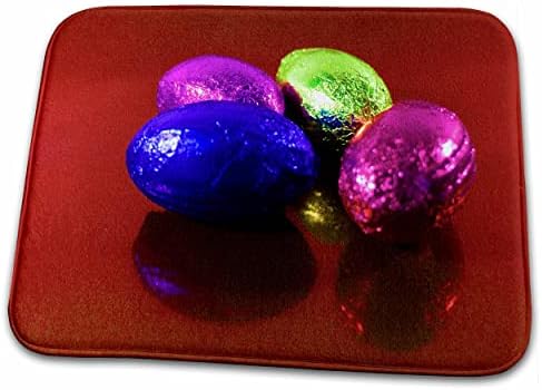 3dRose četiri šarena čokoladna uskršnja jaja - prostirke za kupatilo