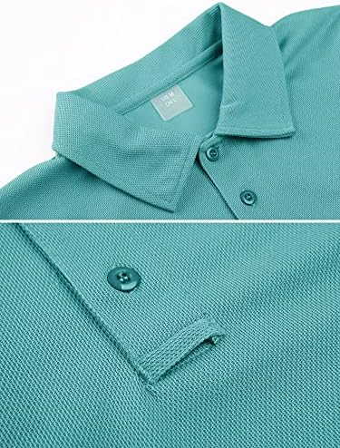 MagComsen muške polo majice 3 dugme Brze suho performanse taktičke košulje s dugim rukavima Piquey Golf majica