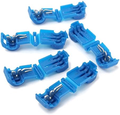 Baomain 20pcs Blue Quick Splice Žičani terminali i muški Spade Connectors set