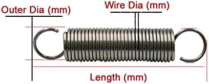 Ambayz metalna napetost replarces DIY žičani prečnik 3,5 mm vanjski promjer 20mm Dužina 70mm-500mm