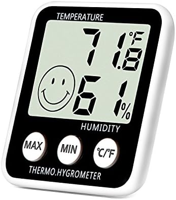 SoeKoa digitalni termometar unutrašnji higrometar mjerač vlažnosti Monitor sobne Temperature veliki LCD ekran Max / Min zapisi za kućnu kancelariju