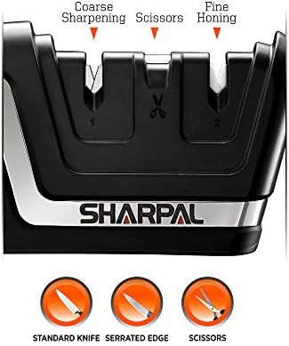 Sharpal SHA134N oštrilica za nož i makaze-klasična verzija - Unisex za odrasle, Crna