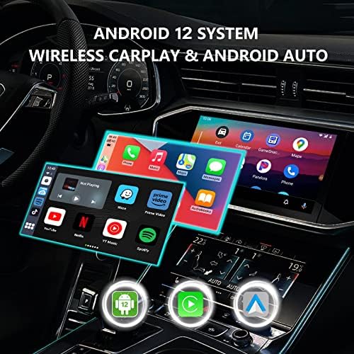 Binize Carplay AI Box Android 12 sa Netflix Youtube, 8 + 128g, streaming bežični Carplay Android Auto za vaš automobil,