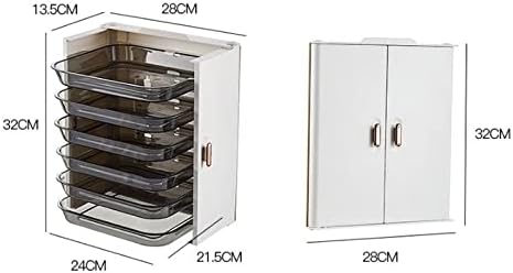 Genigw kuhinja 6-sloj posuđe za kuhanje ladice multifunkcionalni zidni nosači kuhinjski materijal Storage