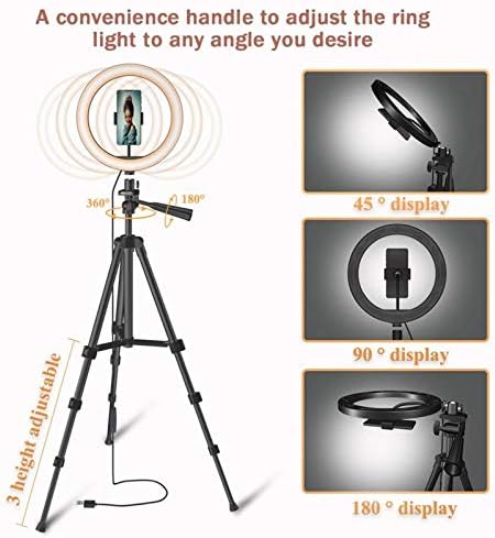 N / A LED ring light Kit sa postoljem za stativ zatamnjen za šminkanje 3 modovi 10 Svjetlina Live Stream Makeup