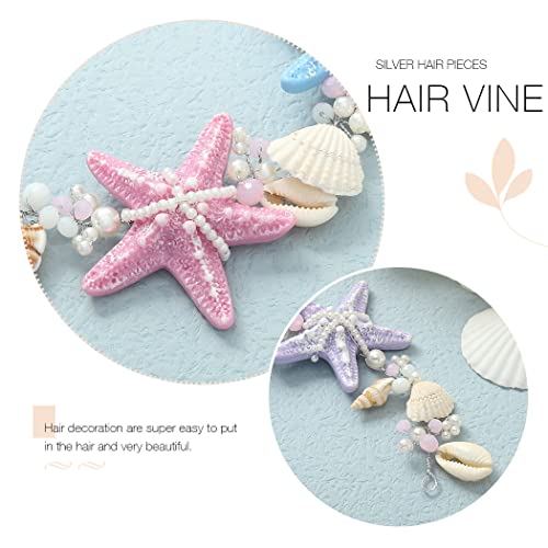 Brishow Starfish Bride Wedding Hair Vine Shell Bridal Hair Accessories Pearl plaža Wedding Headband Mermaid