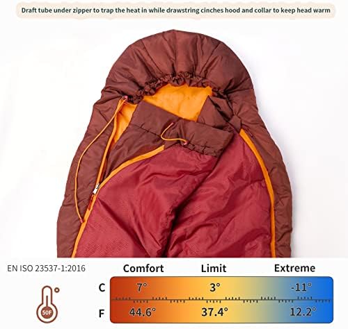 Unigear Campy Trail Torba za spavanje 50 ° F Ljeto - Kompaktna, vodootporna, lagana mama za spavanje
