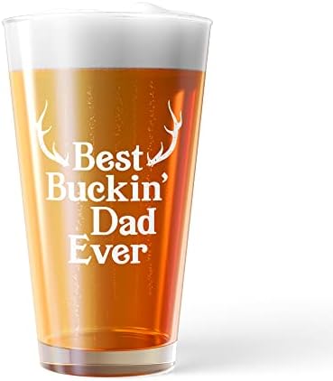 Crazy Dog T-Shirts najbolji Buckin tata ikad Pinta Glass Funny Fathers Day Lovački rogovi grafički novost