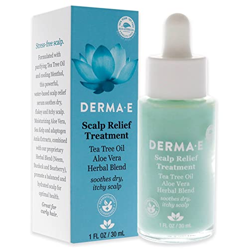 DERMA-E Scalp Relief Treatment-suhi Serum za hidratantnu kremu za vlasište – ulje čajevca, mentol