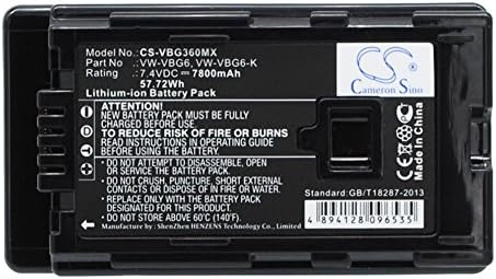 Zamjenska baterija za Panasonic AG-AC160AEJ AG-AC160AP AG-HMC150 AG-HMC153MC AG-HMC40 AG-HMC70 AG-HMR10 AG-HMR10A AG-HMR10E AG-HMR10P AG-HSC1U CGA-E625