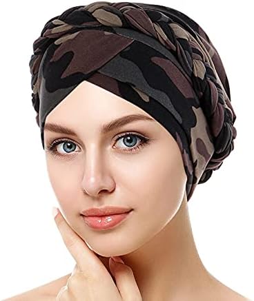 Ženska Slouchy kapa šešir Twisted Turban šešir Bohemian cvijet Hemo kapa kapa rak pokrivala za glavu muslimanski