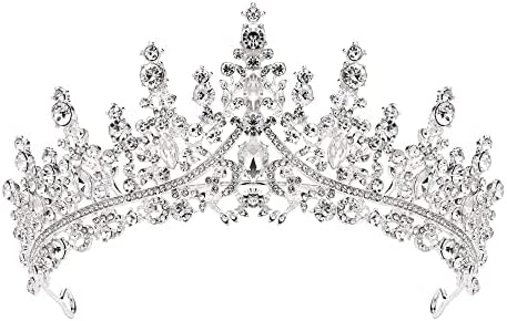 Vjenčana kruna za mladenku Tiaras Srebrna Tiara kraljevski vještački dijamant Quinceanera Queen