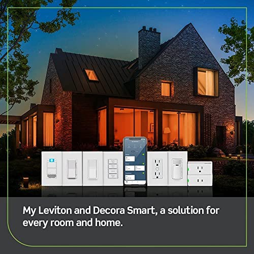 LEVITON DECORA kontroler brzina ventilatora, Wi-Fi 2. gen, potreban je neutralna žica, radi sa mojim levitonom, Alexa, Google asistentom, Appleom Home / Siri & Wired-2RW, bijeli