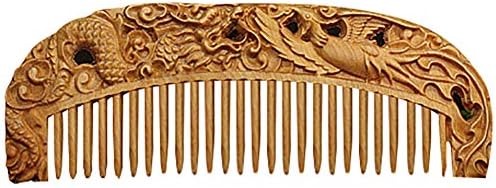 Nerien Handmade Curbled Vintage drvene češalj za kosu prijenosne antičke gravične životinje Žene