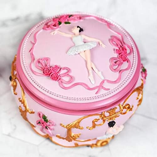 Singiek Ballerina Girl Mehanizam Rotirajte muzičku kutiju sa šarenim svjetlima i sankyo 18-napomena Natresima za navijanje djevojke za rođendan Božić