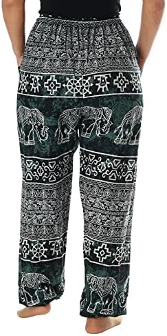 Lannaclothesdesign Ženski slon Hippie Boho Yoga harem hlače