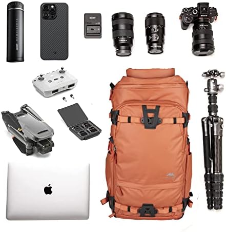 Summit Creative Tenzing Camera 30-litarski ruksak za vodu 16 inčni prijenosni pretinac s kišnim poklopcem odgovara DSLR, SLR, dronu, kamere bez ogledala, baterije, sočiva, stativ itd