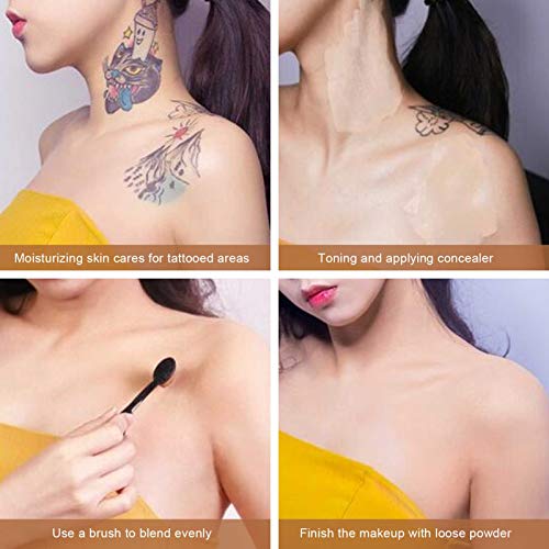 Tattoo korektor vodootporni Birthmark Cover Cream Scar Spots Cover Cream vodootporni set korektora u dvije boje Cover Up koristi se na tijelu za muškarce i žene