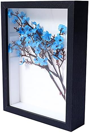 Kapix Shadow Box 4x6 okvir za slike sa HD pleksiglasom Deep Memory Box za prikaz za cvijeće, ulaznica, memorabilia, održavanje, medalja, umjetnost i fotografije, crna