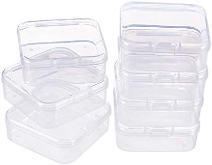 BENECREAT 18 Pakovanje 2, 1X2, 1x0, 78 inča kvadratni prozirni plastični kontejneri za skladištenje perli kutija organizatori fioka sa poklopcem za predmete,čepiće za uši,pilule,sitne perle, nalaze nakita