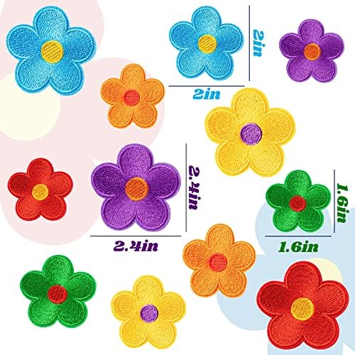 12 kom Slatko cvijeće glačalo na zakrpama Šarene Y2K Kidcore Estetic šiva na aplicirani cvjetni