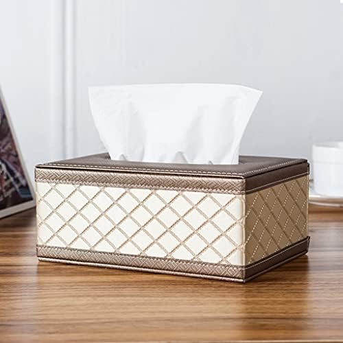 Douba Kućna tkiva Retro PU kožna dispenzer BOXDESKTOP Office Shop ukrašena papirnati ručnik kutija za odlaganje salvete