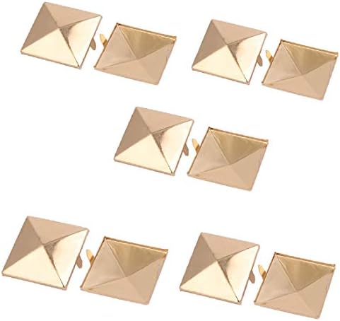 X-dree 10pcs 35 mm papir u obliku kvadratnog u obliku brada svjetlosnog zlatnog tona za scrapbooking diy craft (10pcs 35 mm en forma de papel brad svijetlo zlato ton paragrafski scrapbobooking diy craft